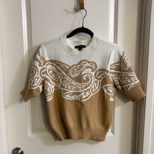 Tan and White Sweater